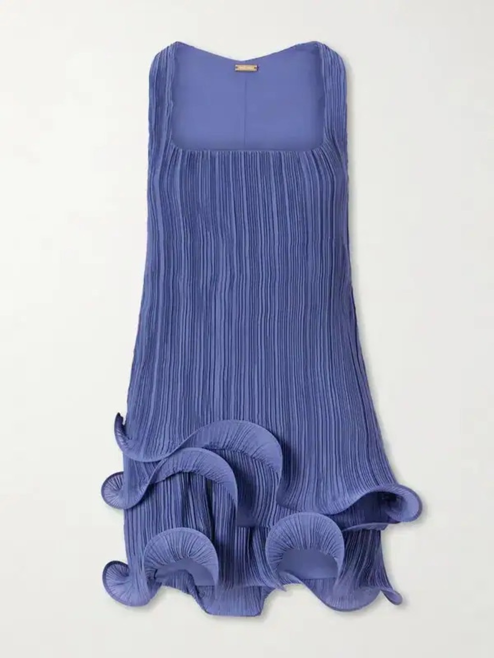 Cult Gaia Plissé Chiffon Mini Dress with Ruffled Hem (NWT!) - Picture 8 of 14